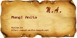 Mangl Anita névjegykártya